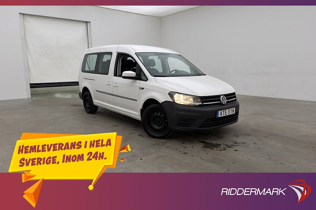 Volkswagen Caddy Maxi Life Farthållare Bluetooth 7-Sits Moms