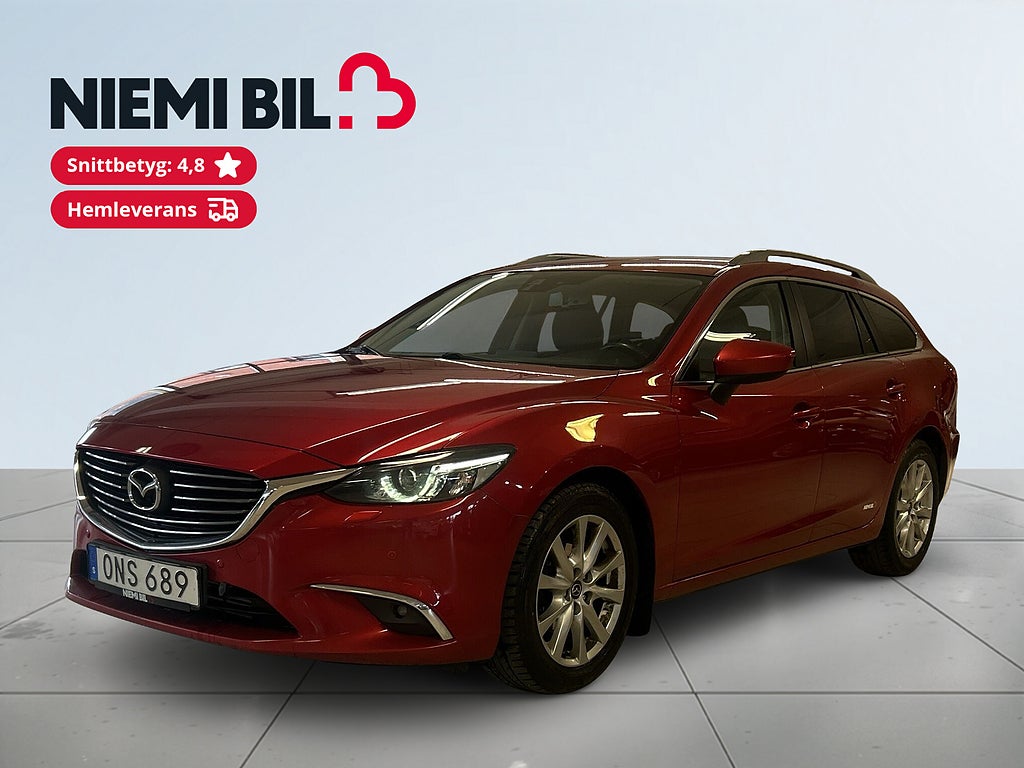 Mazda 6 Wagon 2.2 AWD Mvärmare Navigation Farthållare S&V-däck