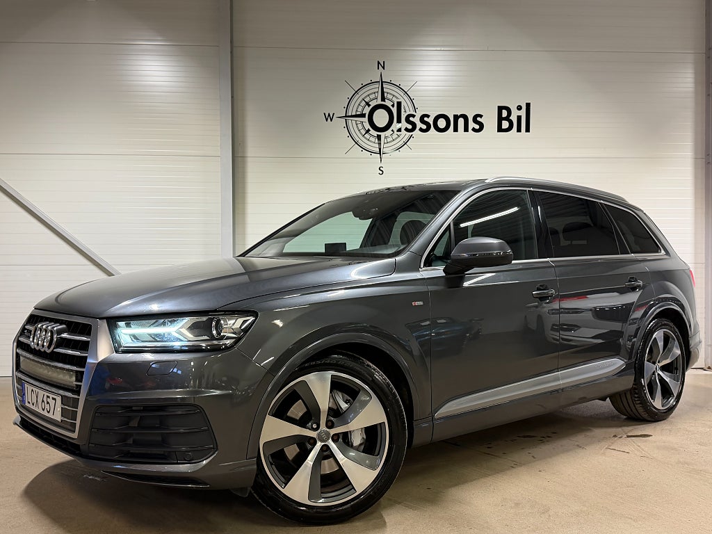 Audi Q7 3.0TDI V6 S Line 7-sits Luft BOSE Pano 21" D-Värm 272HK