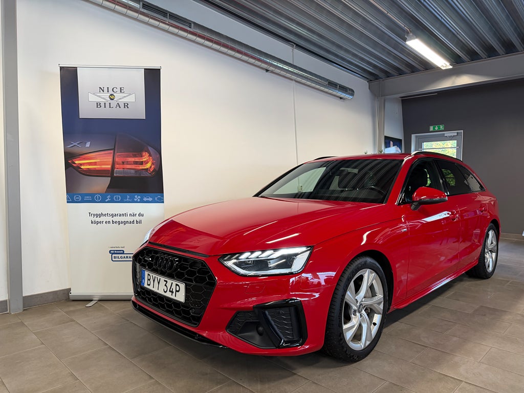 Audi A4 Avant 40 TDI Q S line Svart optik Drag Värmare s&v 2äg