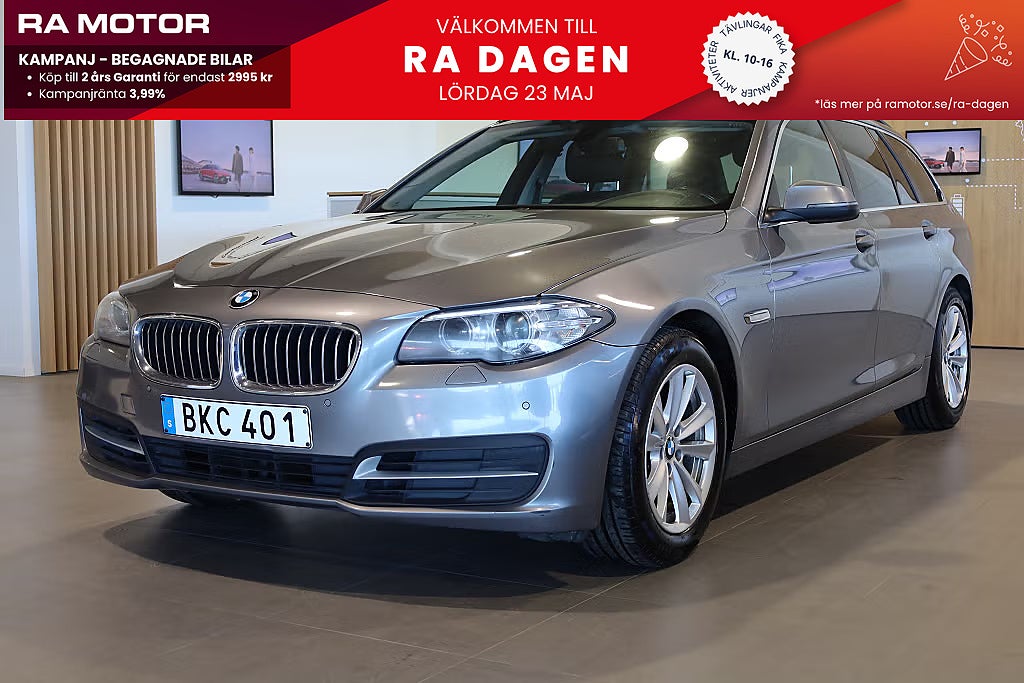 BMW 520d Touring AUT Drag Läder PDC Connected Blåtand Rattvärme 2016