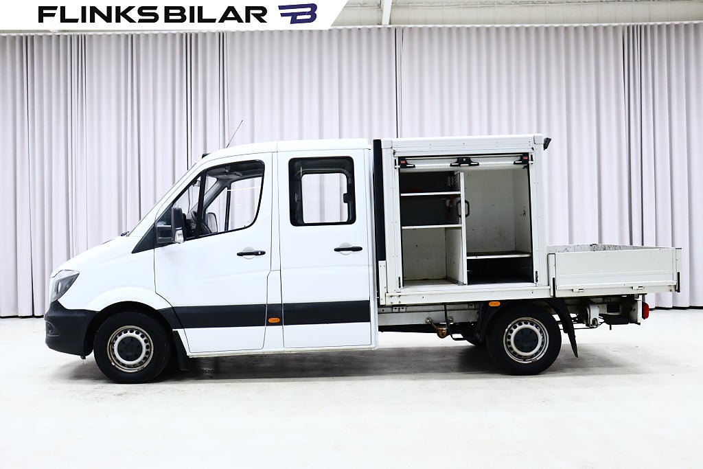Mercedes-Benz Sprinter 319 V6 190HK Dubbelhytt|Halvskåp|Flak