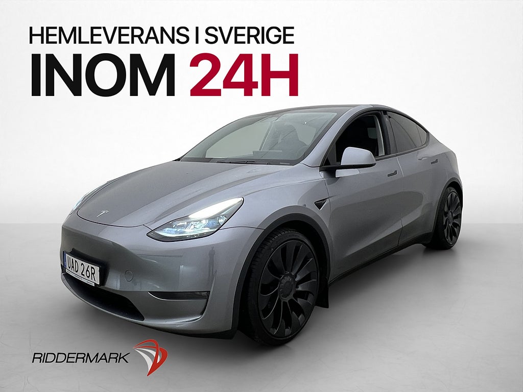 Tesla Model Y Performance Autopilot Dragkrok MOMS Svensksåld