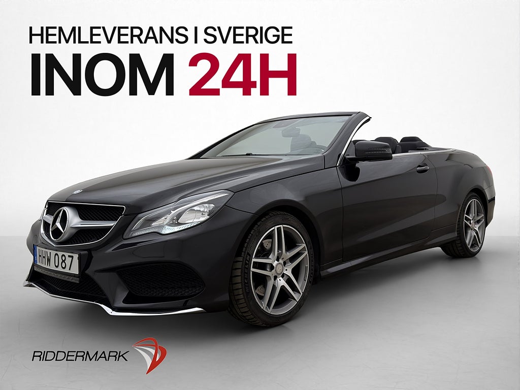 Mercedes-Benz E 200 Cabriolet AMG Drag Skinn Svensksåld