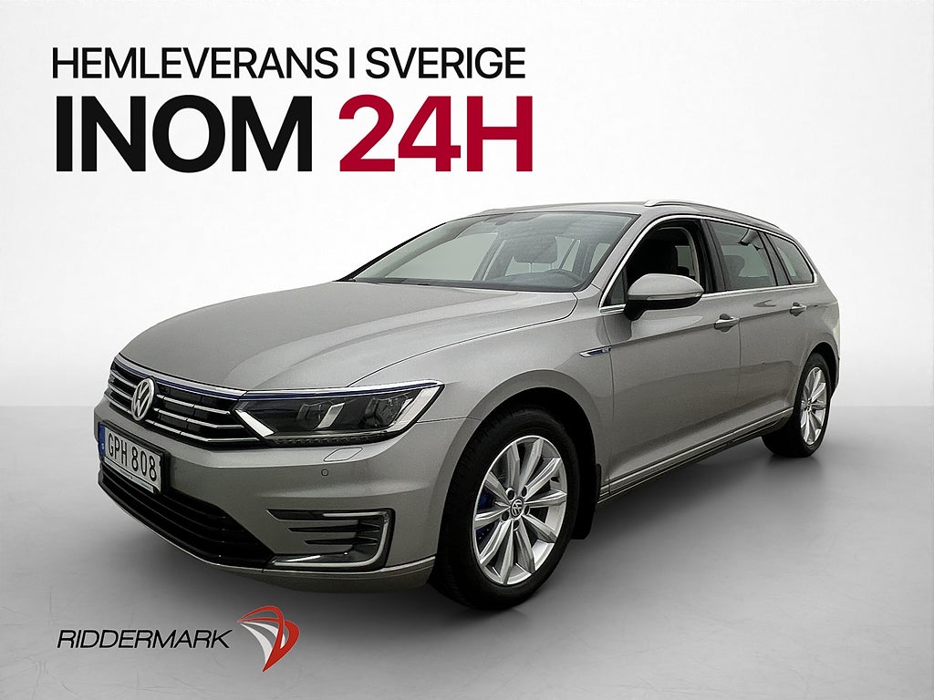 Volkswagen Passat 1.4 TSI 218hk GTE Kamera Värm CarPlay Drag