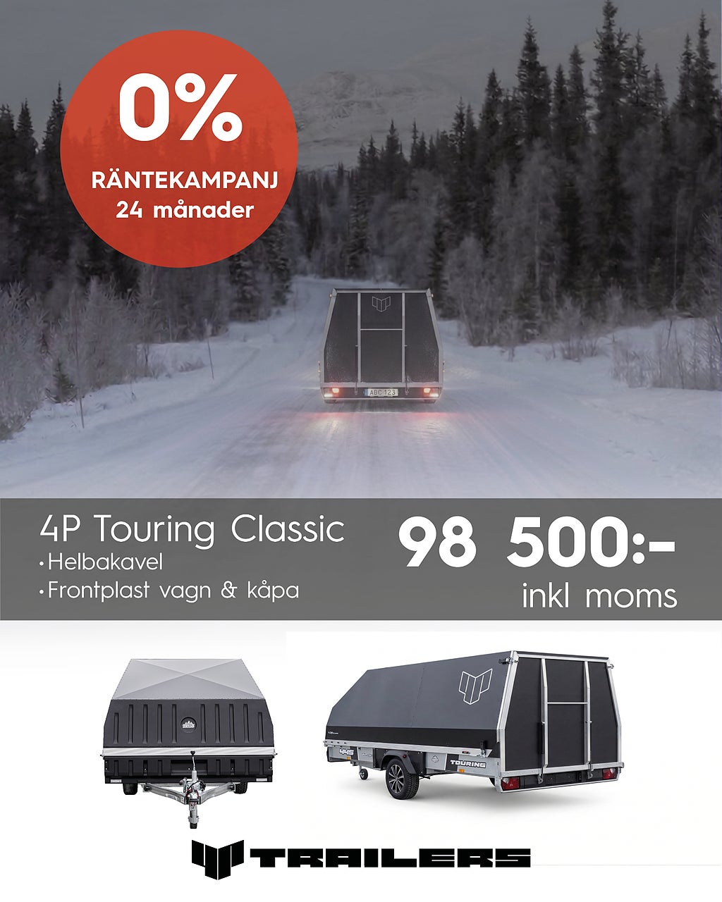 4P Touring 445TXi med kåpa Kampanjmodell! 