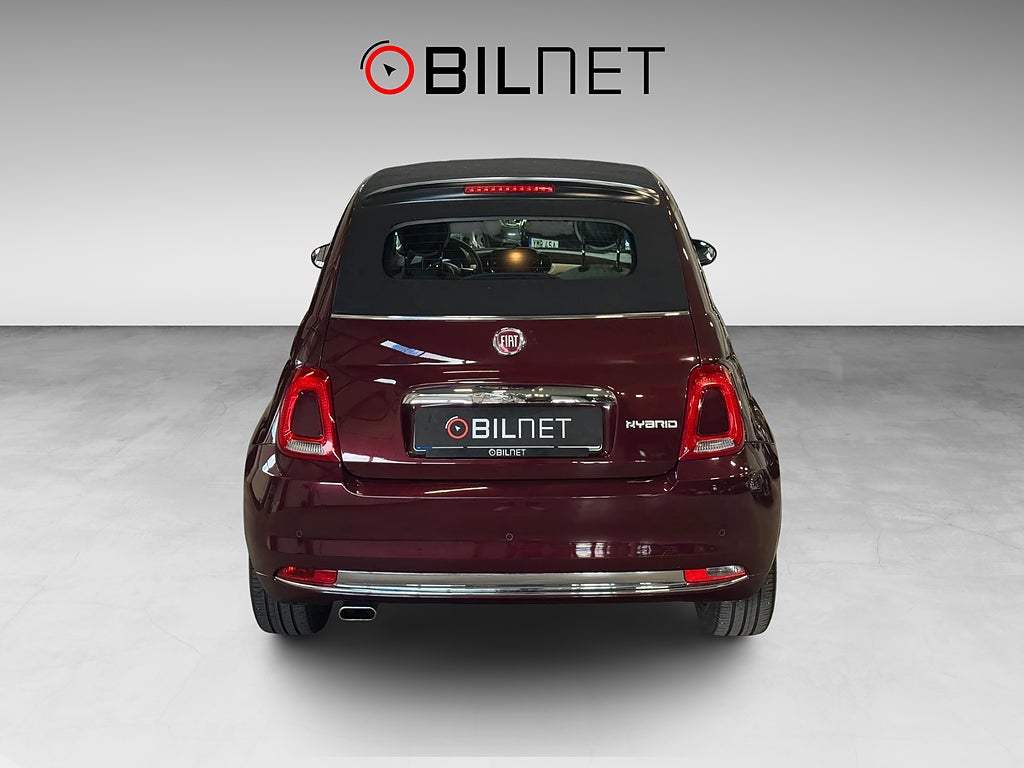 Fiat 500 Hybrid Lounge Star Edition Bordeaux Metallic Cabriolet