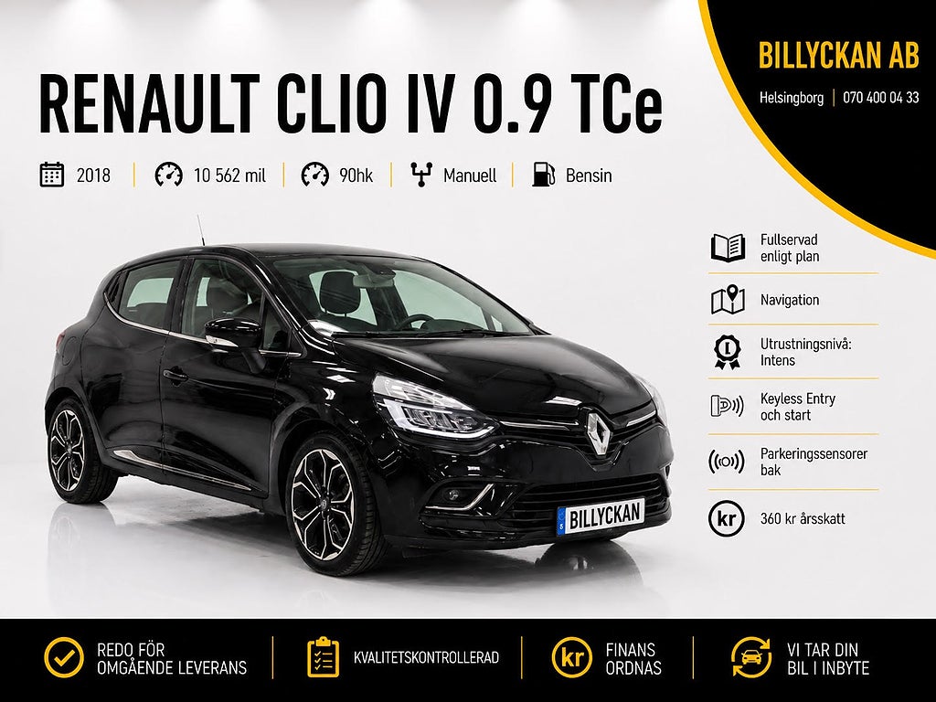 Renault Clio 0.9 TCe | Intens | Fullservad | GPS | Euro 6 | 90hk