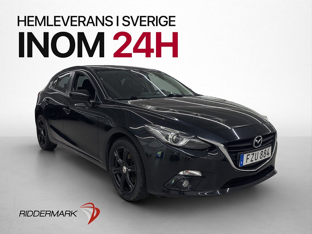Mazda 3 Sport 2.2 SKYACTIV 150hk P-sensorer Navi Bluetooth