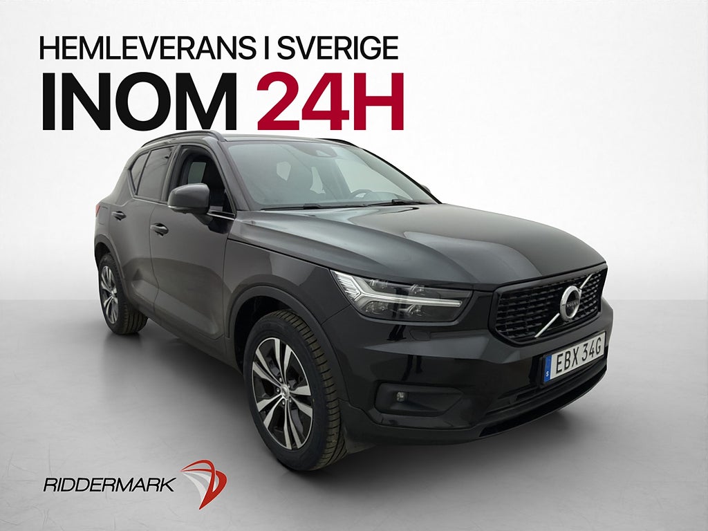Volvo XC40 Recharge T4 211hk R-Design Värmare H/K 360° Skinn