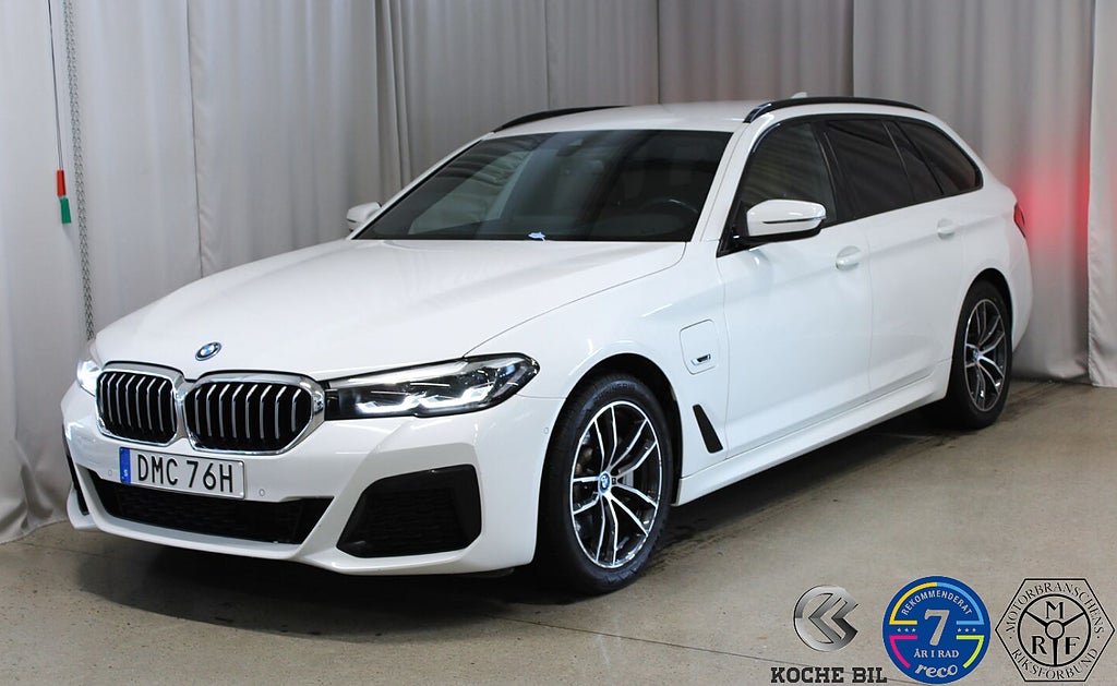BMW 530e xDrive 292HK, M Sport, Cognac, Drag, Kamera, S&V-hjul