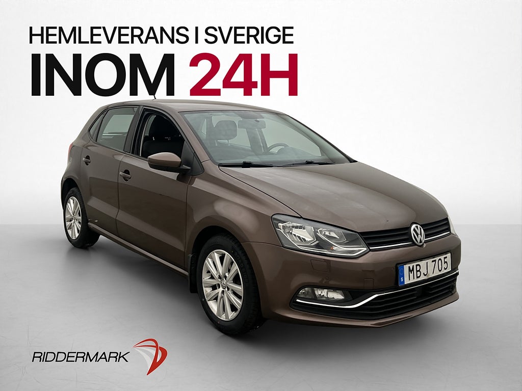 Volkswagen Polo TSI 90hk M&K-Värmare P-Sensorer Farthållare