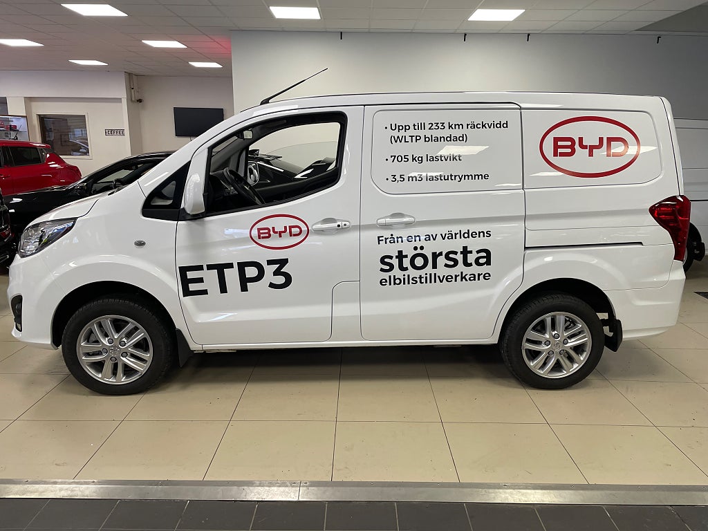 BYD ETP3 50.3 kWh 136hk L1 lastvikt 705 kg och 3,5 m3 