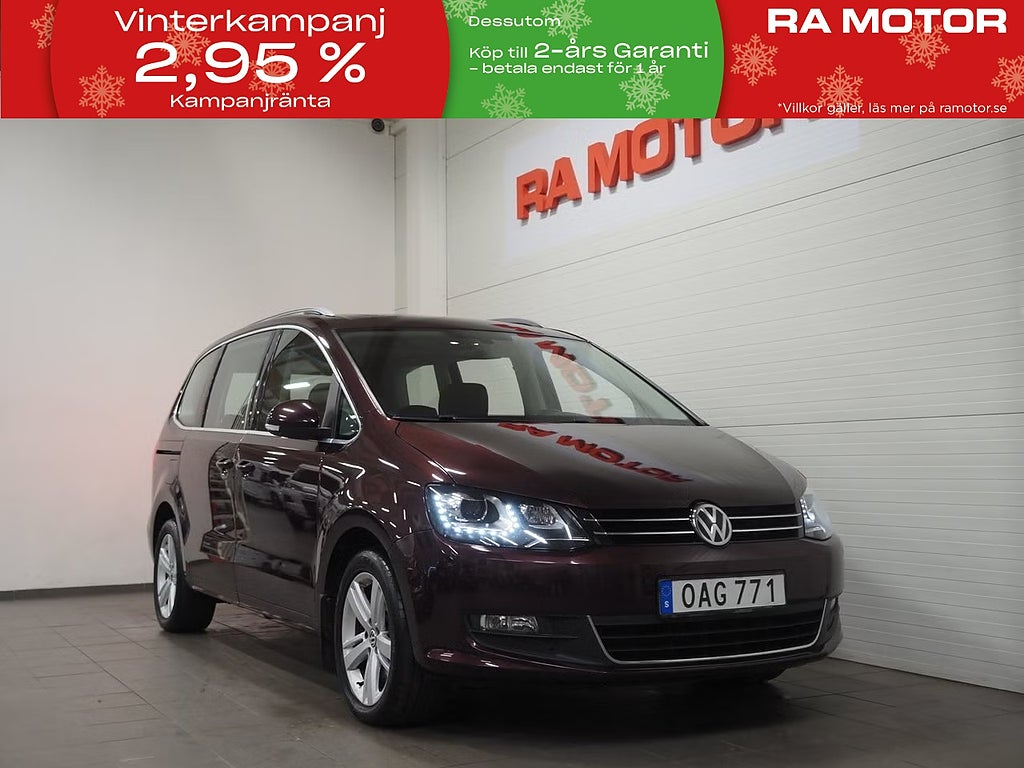 Volkswagen Sharan 7-sits 2.0 TDI Premiumpkt Pano Drag D-Värm 2016