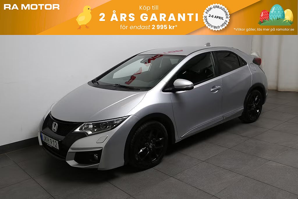 Honda Civic 1,6 i-DTEC 120hk Sport 5d Nybesikt Motorvärmare 2015