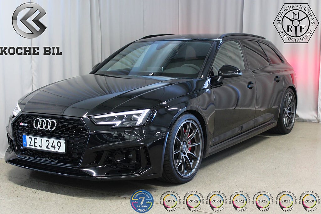 Audi RS4 2.9 TFSI V6 450HK, Kolfiber, SV-såld, Lågmilare