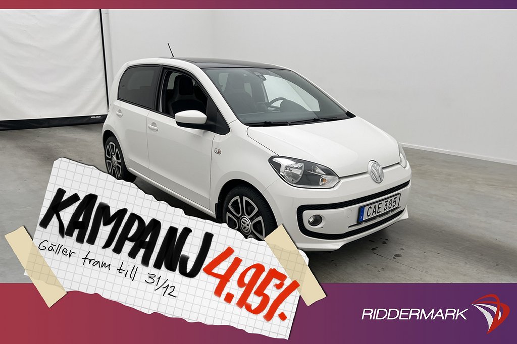 Volkswagen UP! 1.0 75hk High Up! Taklucka S 4,95% Ränta