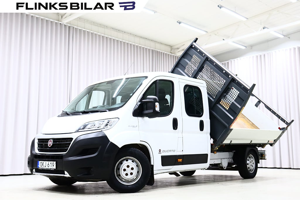 Fiat Ducato 150HK Automat|Dubbelhytt|7-Sits|3-VägsTipp|Moms