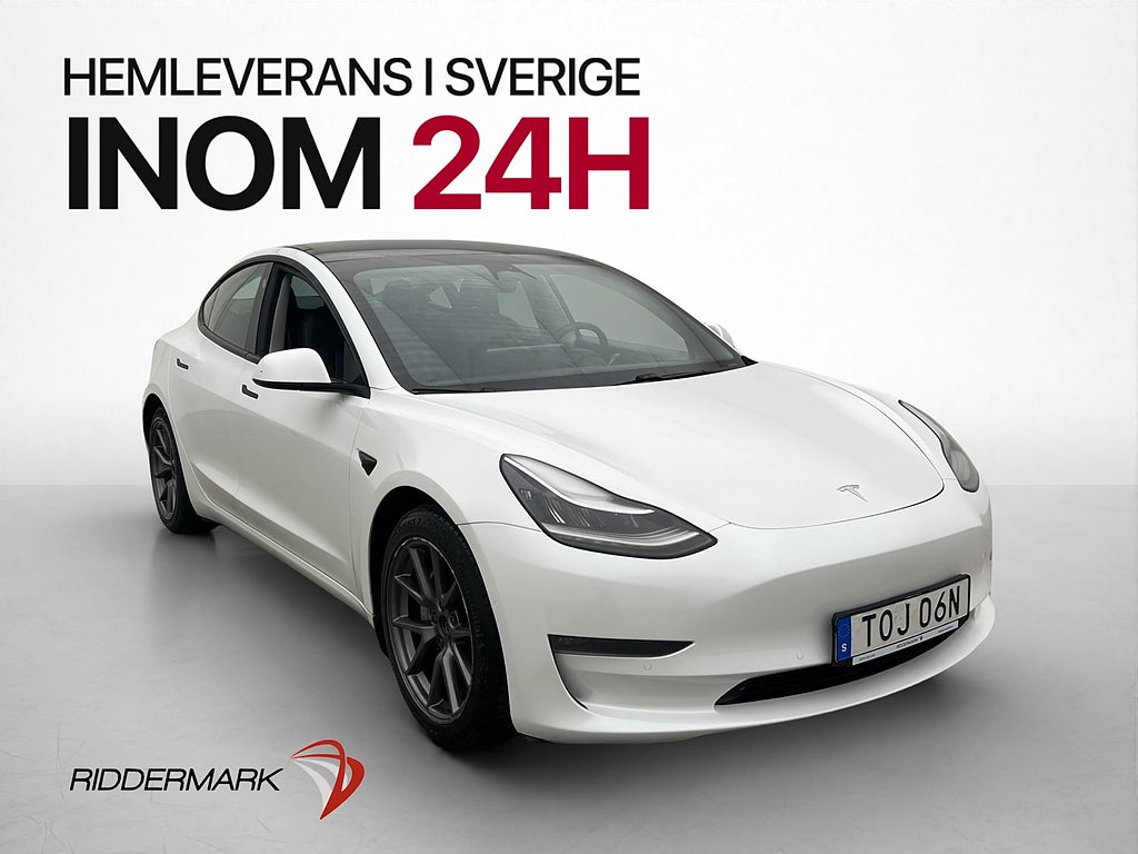 Tesla Model 3 Long Range AWD Värmepump Pano Kamera Navi AP