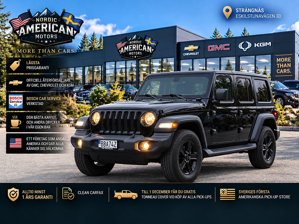 Jeep Wrangler 3.6 V6 4WD - I LAGER - Nyskick - Garanti 12m - Dragkrok