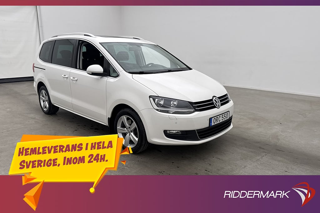 Volkswagen Sharan 2.0 TDI 140hk Värm 7-Sits Pano Kamera Drag