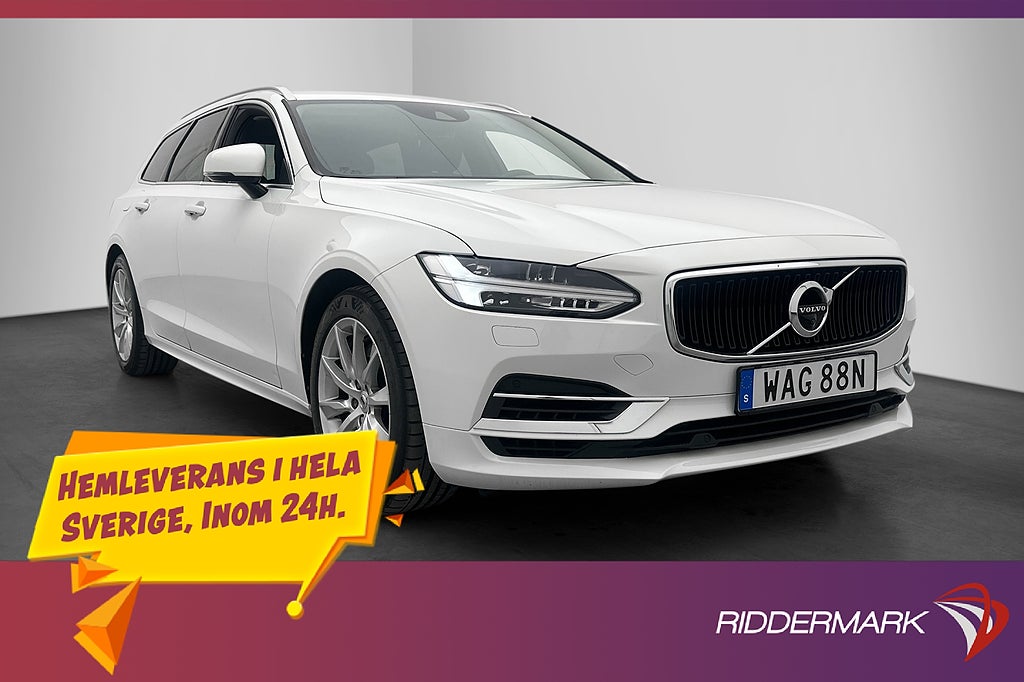Volvo V90 Recharge T8 AWD Momentum HUD 360° Värmare Läder