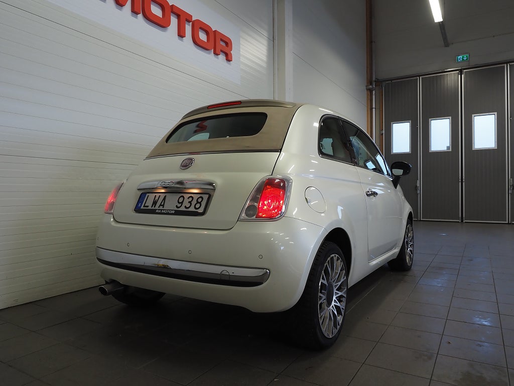 Fiat 500C 1.2 8V 69hk Lounge Cab | Skinn |