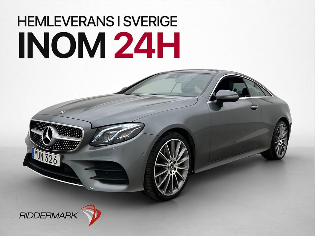 Mercedes-Benz E 220 d 4M AMG Pano Värmare Kamera Skinn