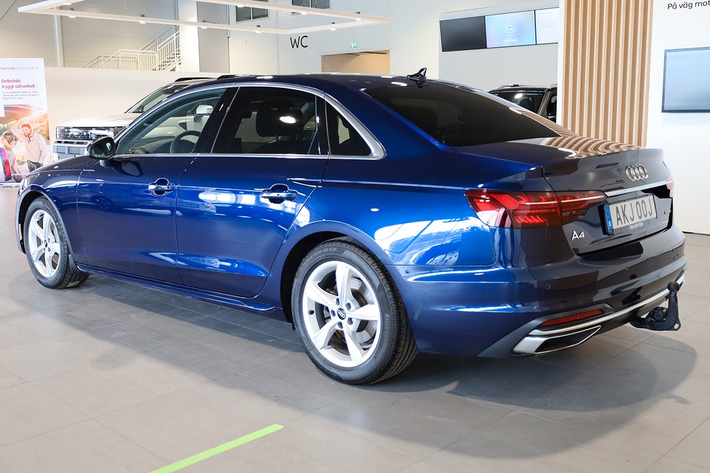 Audi A4 40 TFSI Aut Quattro 204HK MHEV Drag Navi Värmare 2023