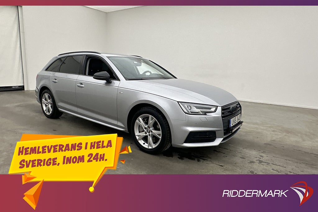 Audi A4 2.0 TFSI Q 252hk S-Line Skinn Sportstolar Mocka ratt