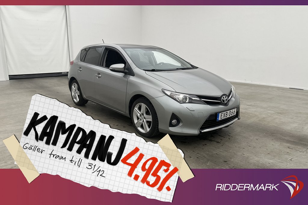 Toyota Auris 1.6 Valvematic 132hk Style Pano Kam 4,95% Ränta