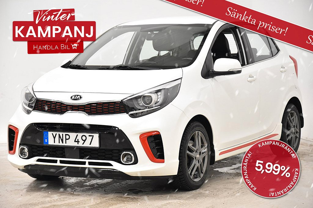 Kia Picanto 1.0 KAMPANJ GT-Line Carplay Rattvärme B-kam SoV-hjul 100hk