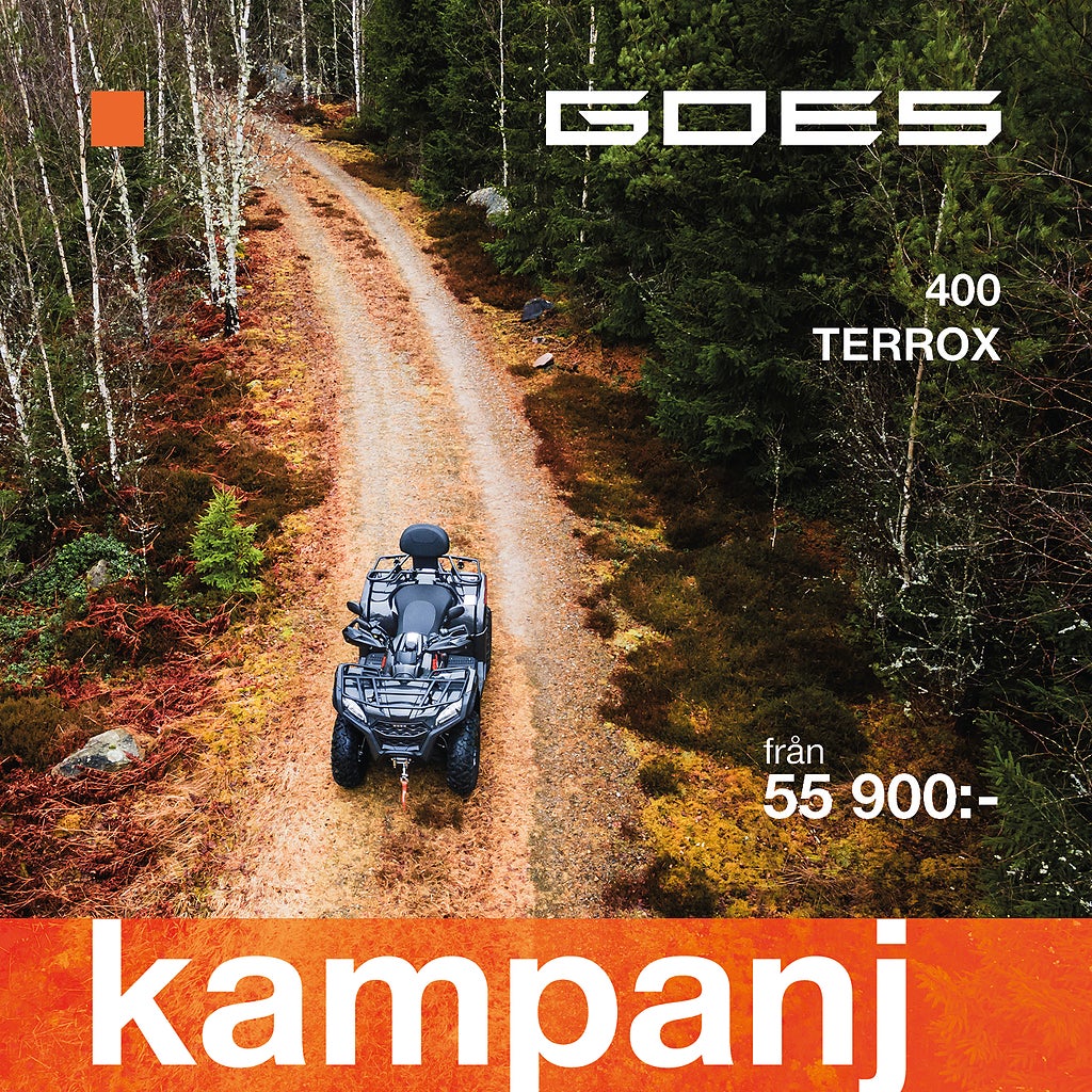 Goes FYRHJULING 400 TERROX TILLVERKAS AC CFMOTO NERSATT PRIS