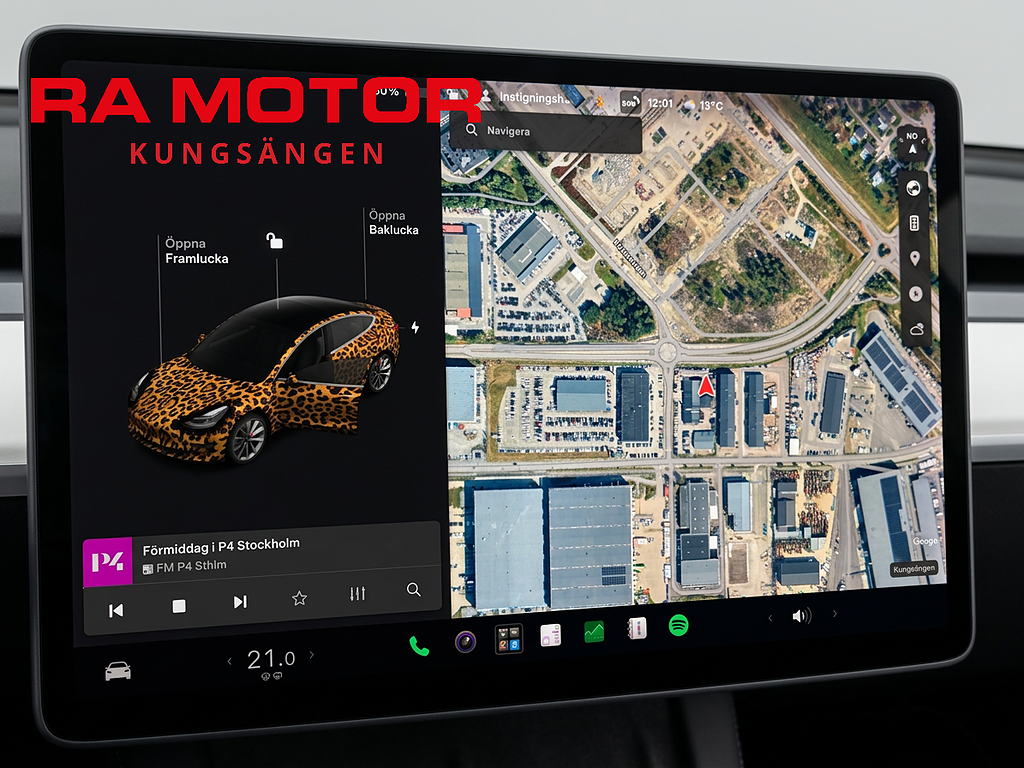 Tesla Model 3 Performance 513hk AWD | Pano | Skinn | Kamera | AP 2019