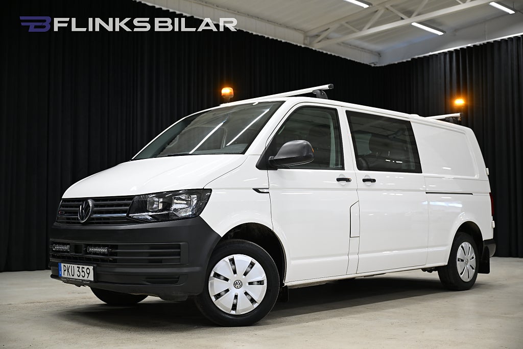 Volkswagen Transporter 4Motion 150HK L2|Dubbelhytt|Inredd|Drag|Värmare|SeUtr!