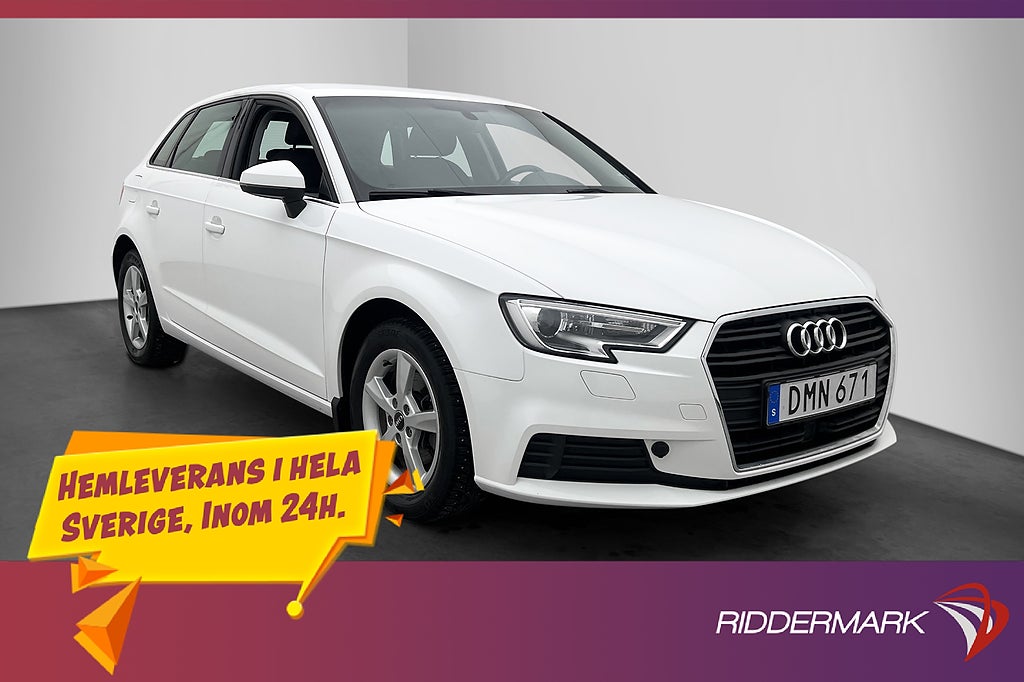Audi A3 1.0 TFSI 116hk Comfort Värmare Farthållare