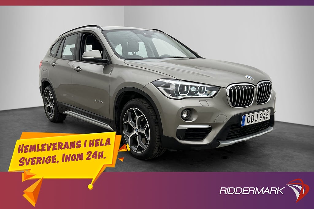 BMW X1 xDrive20d 190hk x Line Kamera Navi HuD 0,49L/mil