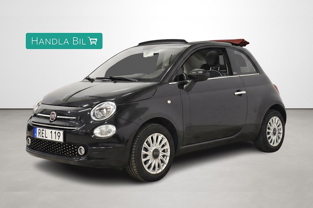 Fiat 500C 1.2 8V Lounge Cab Motorvärmare Nyservad Nybesiktad