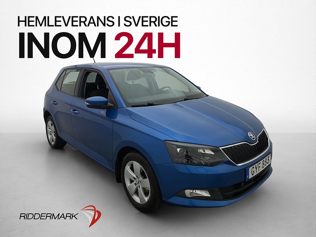 Skoda Fabia 1.2 TSI 90hk Style P-sensor Bluetooth Sätesvärm