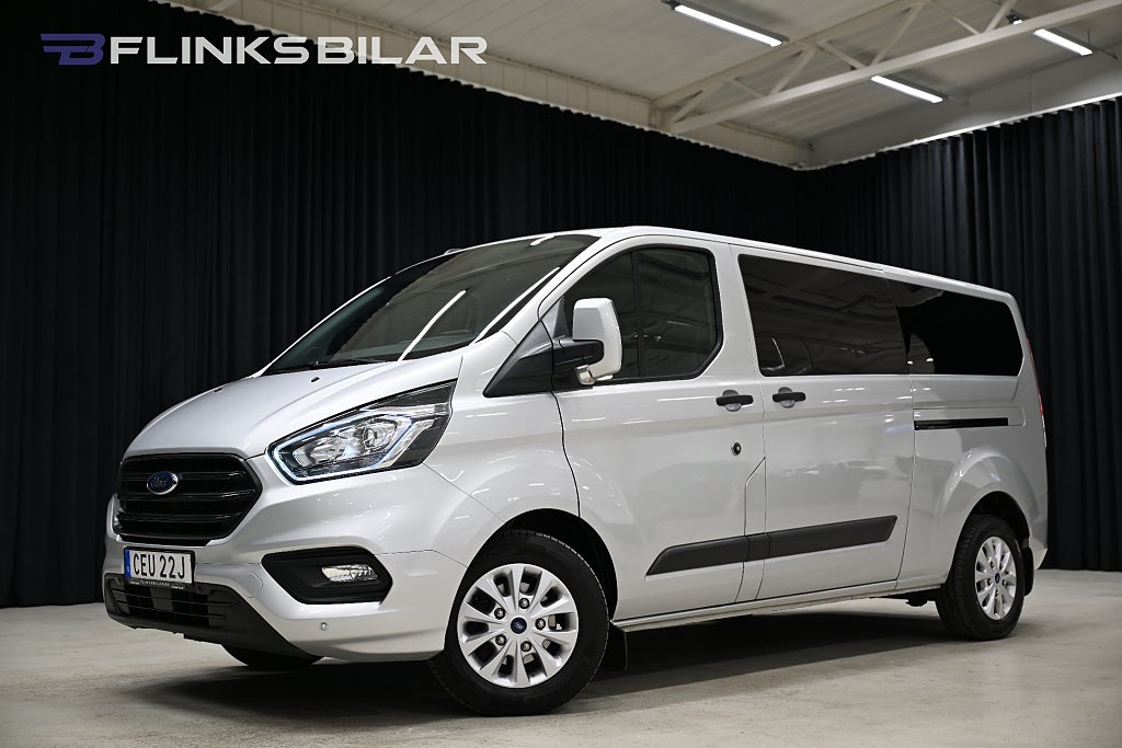 Ford Transit Custom 130HK L2|Automat|9-Sits|Dubbeldörr|Backkamera