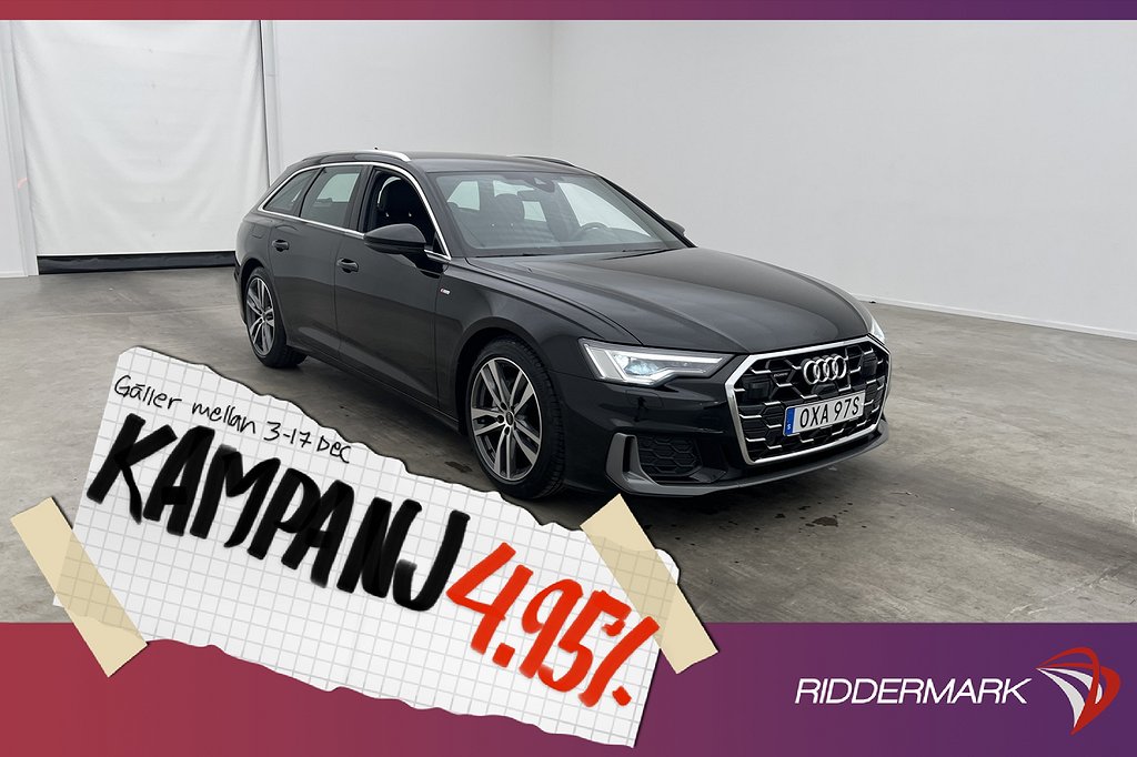 Audi A6 40 TDI Q 204hk S-Line Cockpit Värm Kame 4,95% Ränta