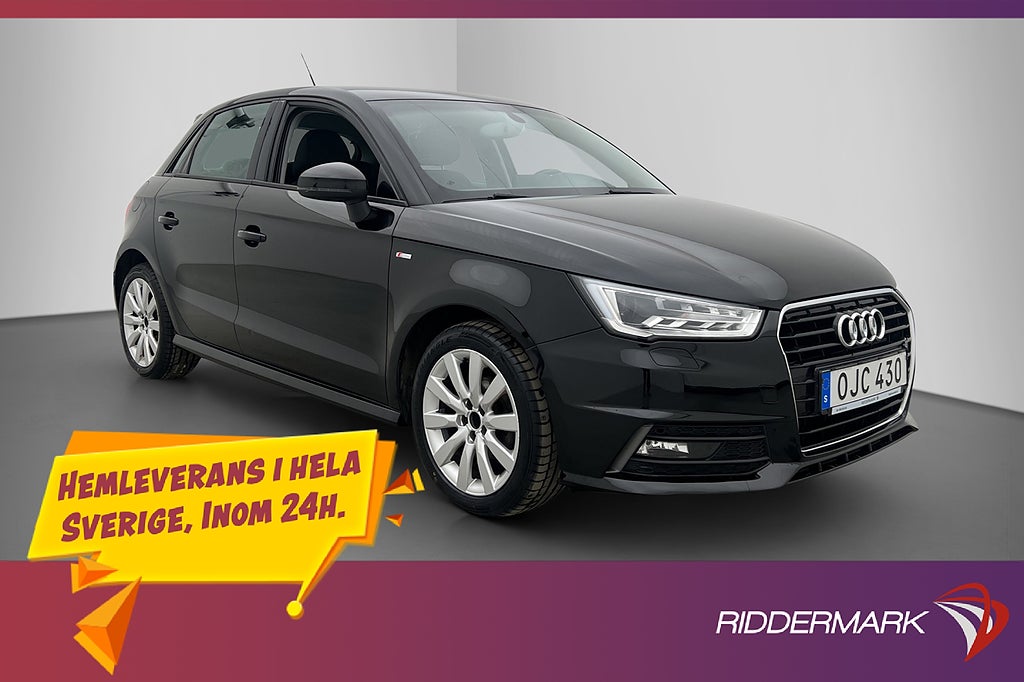 Audi A1 Sportback 1.0 TFSI 95hk S-Line Farthållare Bluetooth