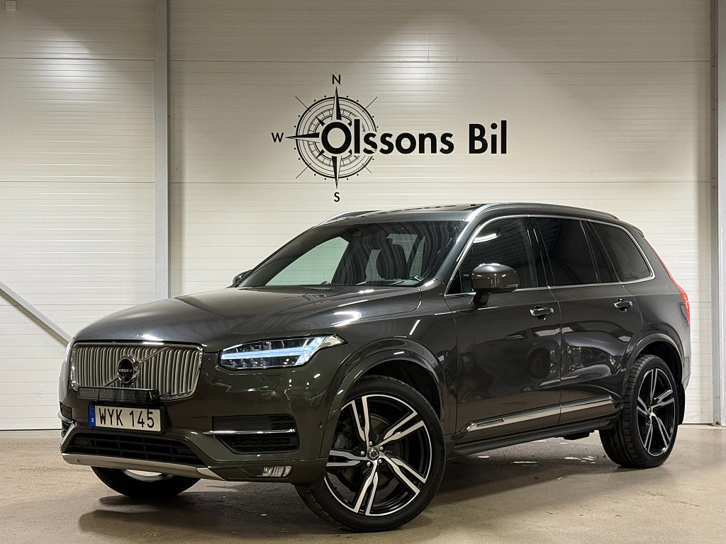 Volvo XC90 D5 AWD Inscription Aut Hud B&W Pano VoC Drag GPS Läder 7-Sits
