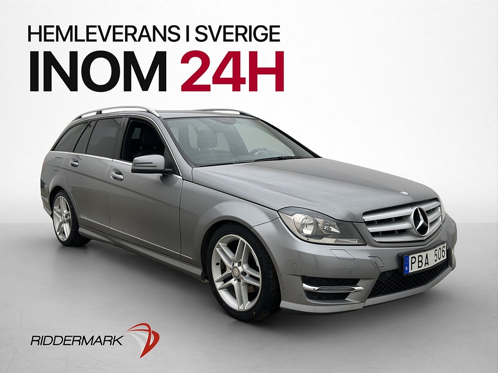 Mercedes-Benz C220 T AMG Line Navi Halvskinn Nyservad