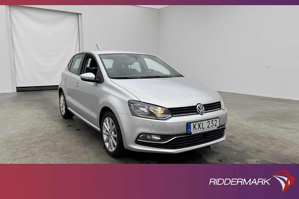 Volkswagen Polo 1.2 TSI 90hk Sensorer Farthållare Bluetooth