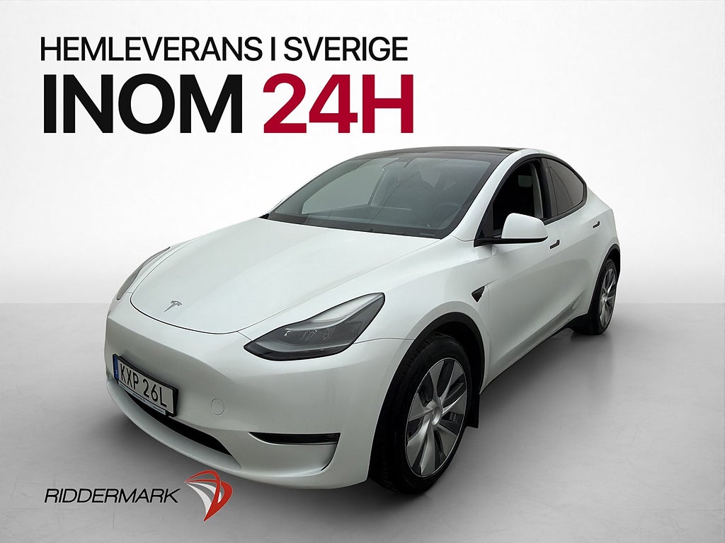 Tesla Model Y Long Range AWD Dragkrok Rattvärme Svensksåld