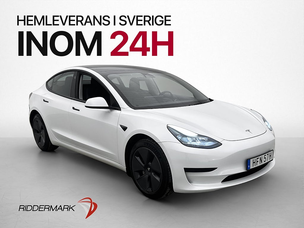 Tesla Model 3 Standard Range Pano Autopilot Svensksåld MOMS