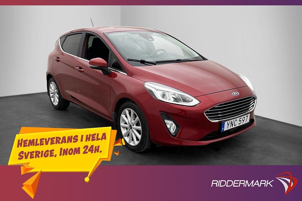 Ford Fiesta 1.0 100hk Titanium Navigation Rattvärme Adp-Fart