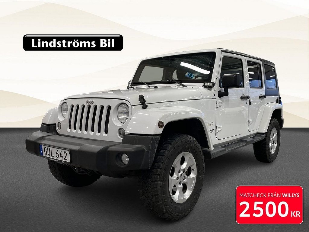 Jeep Wrangler Unlimited 2.8 4WD 200hk V-hjul Drag 6 Mån Garanti