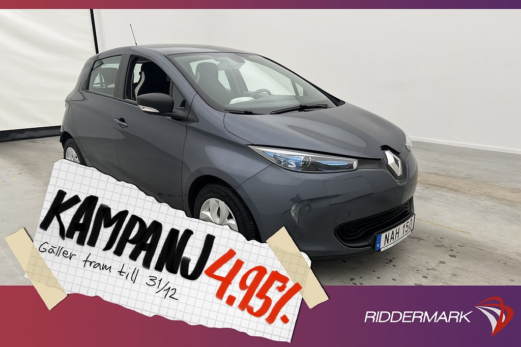 Renault Zoe R90 41 kWh Navi Sensorer Farthållare 4,95% Ränta